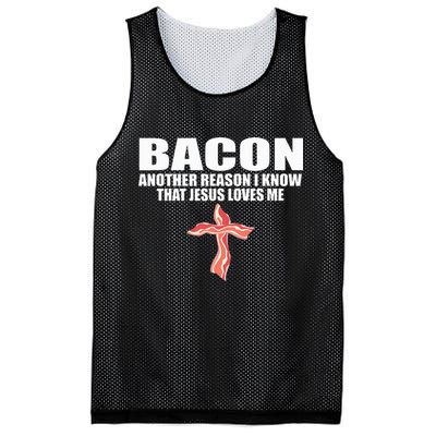 Bacon Another Reason I Know That Jesus Loves Me Funny Pork Mesh Reversible Basketball Jersey Tank