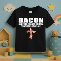 Bacon Another Reason I Know That Jesus Loves Me Funny Pork Toddler T-Shirt