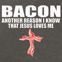 Bacon Another Reason I Know That Jesus Loves Me Funny Pork Cotton Canvas Backpack