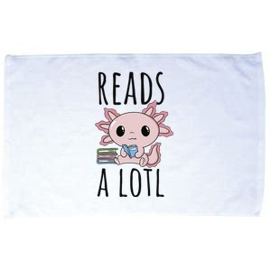 Bookman Axolotl Reads ALotl Funny ReadAxolotl Microfiber Hand Towel