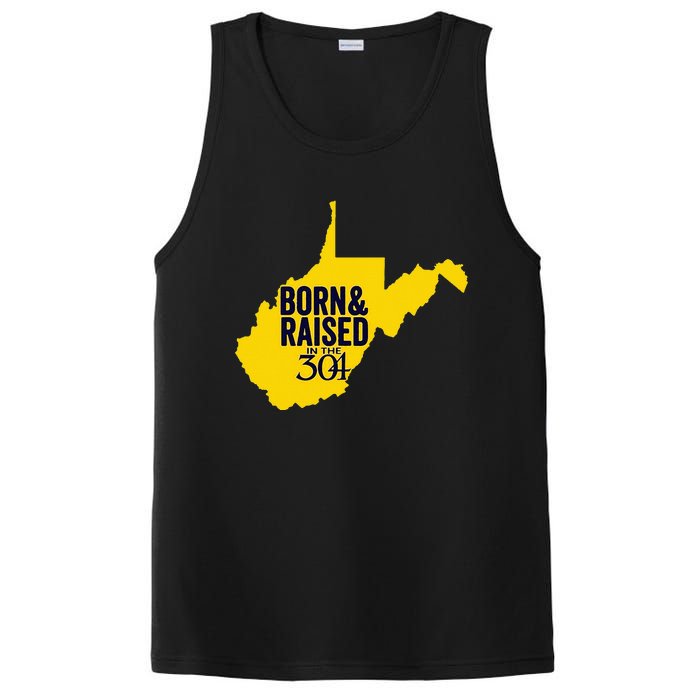 Born And Raised In The 304 West Virginia State Map PosiCharge Competitor Tank