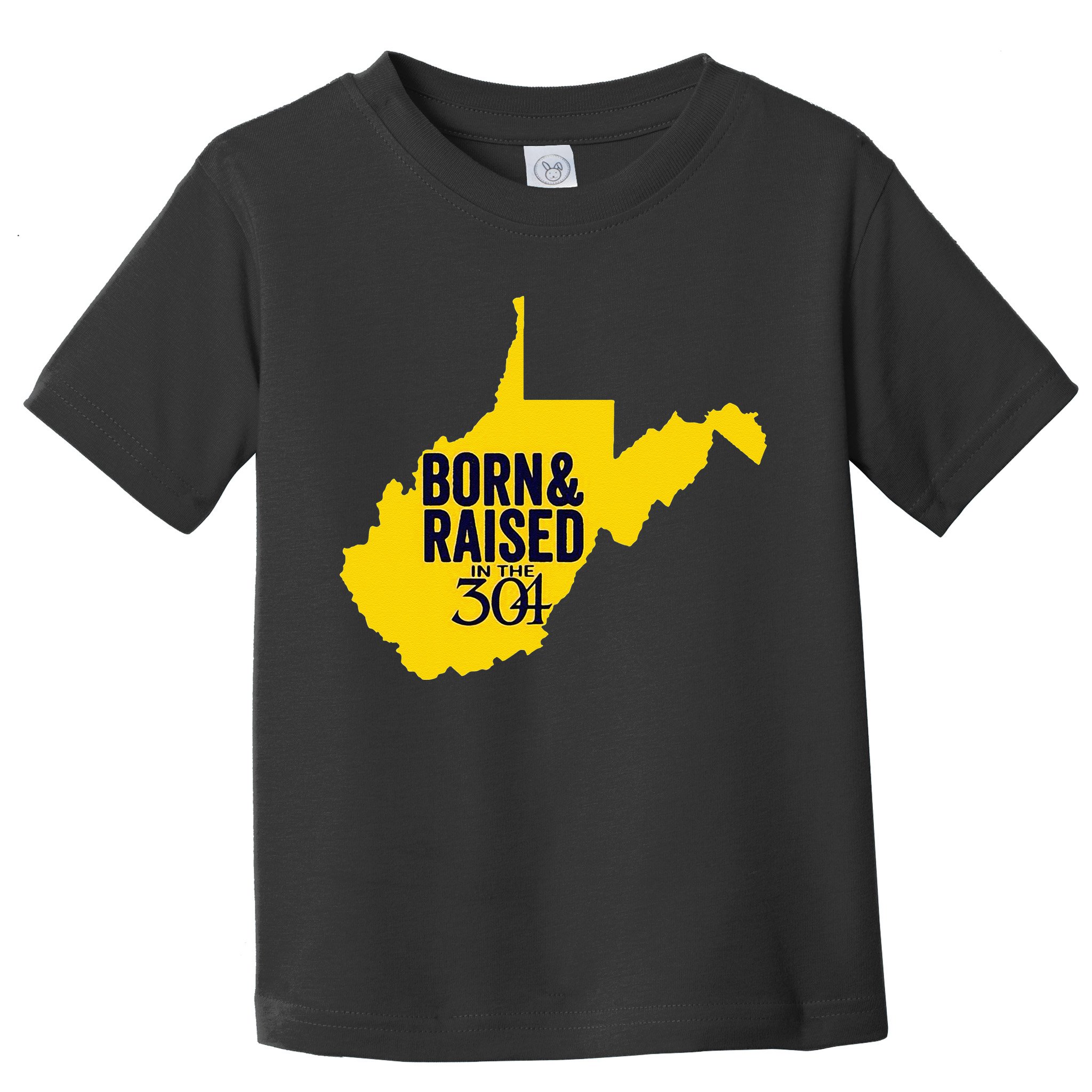 Born And Raised In The 304 West Virginia State Map Toddler T-Shirt