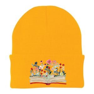 Bookworm Avid Reader Flowers Literature Meaningful Gift Book Reading Gift Knit Cap Winter Beanie