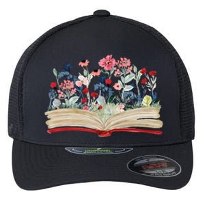 Bookworm Avid Reader Flowers Literature Meaningful Gift Book Reading Gift Flexfit Unipanel Trucker Cap