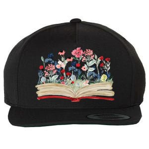 Bookworm Avid Reader Flowers Literature Meaningful Gift Book Reading Gift Wool Snapback Cap