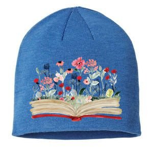 Bookworm Avid Reader Flowers Literature Meaningful Gift Book Reading Gift Sustainable Beanie