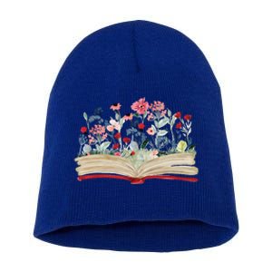 Bookworm Avid Reader Flowers Literature Meaningful Gift Book Reading Gift Short Acrylic Beanie