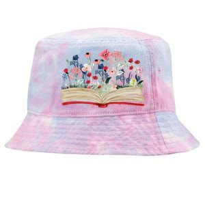 Bookworm Avid Reader Flowers Literature Meaningful Gift Book Reading Gift Tie-Dyed Bucket Hat