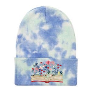 Bookworm Avid Reader Flowers Literature Meaningful Gift Book Reading Gift Tie Dye 12in Knit Beanie