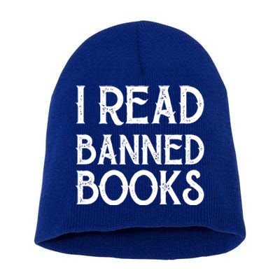 Book And Reading Lovers I Read Banned Books Book Nerd Gift Short Acrylic Beanie