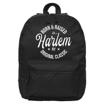 Born And Raised In Harlem 16 in Basic Backpack