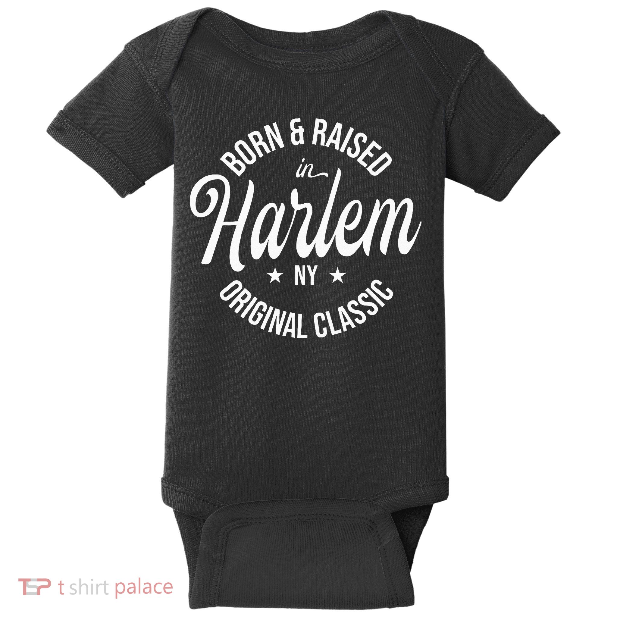 Born And Raised In Harlem Baby Bodysuit