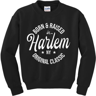 Born And Raised In Harlem Kids Sweatshirt