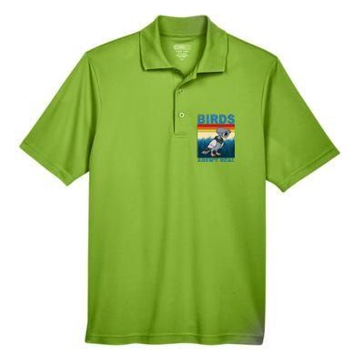 Birds Aren't Real Camera Sunset Men's Origin Performance Pique Polo