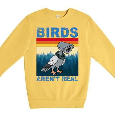 Birds Aren't Real Camera Sunset Premium Crewneck Sweatshirt