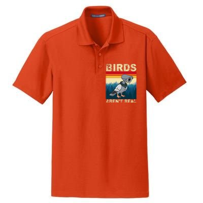 Birds Aren't Real Camera Sunset Dry Zone Grid Polo