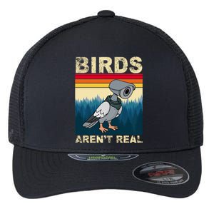 Birds Aren't Real Camera Sunset Flexfit Unipanel Trucker Cap