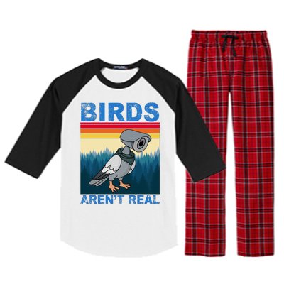 Birds Aren't Real Camera Sunset Raglan Sleeve Pajama Set