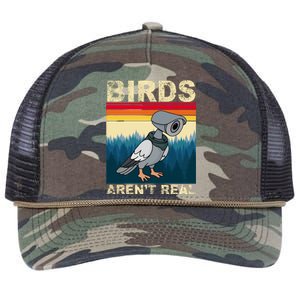 Birds Aren't Real Camera Sunset Retro Rope Trucker Hat Cap