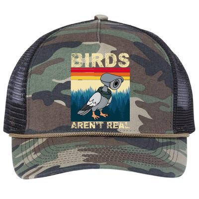 Birds Aren't Real Camera Sunset Retro Rope Trucker Hat Cap