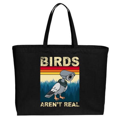 Birds Aren't Real Camera Sunset Cotton Canvas Jumbo Tote