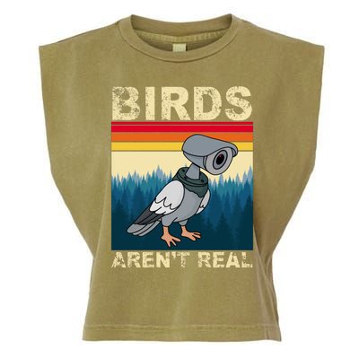 Birds Aren't Real Camera Sunset Garment-Dyed Women's Muscle Tee