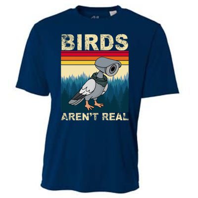 Birds Aren't Real Camera Sunset Cooling Performance Crew T-Shirt