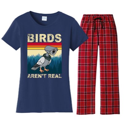 Birds Aren't Real Camera Sunset Women's Flannel Pajama Set