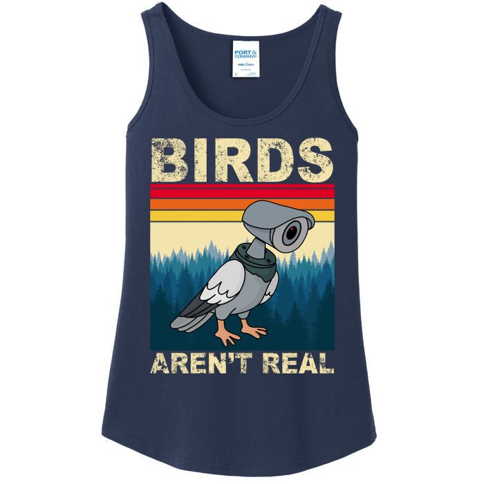 Birds Aren't Real Camera Sunset Ladies Essential Tank