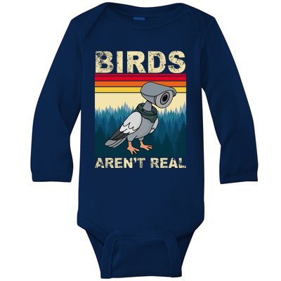 Birds Aren't Real Camera Sunset Baby Long Sleeve Bodysuit