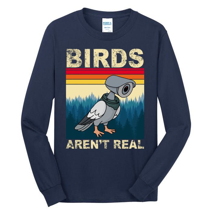 Birds Aren't Real Camera Sunset Tall Long Sleeve T-Shirt