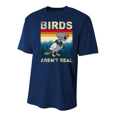 Birds Aren't Real Camera Sunset Youth Performance Sprint T-Shirt