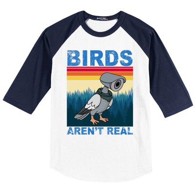 Birds Aren't Real Camera Sunset Baseball Sleeve Shirt