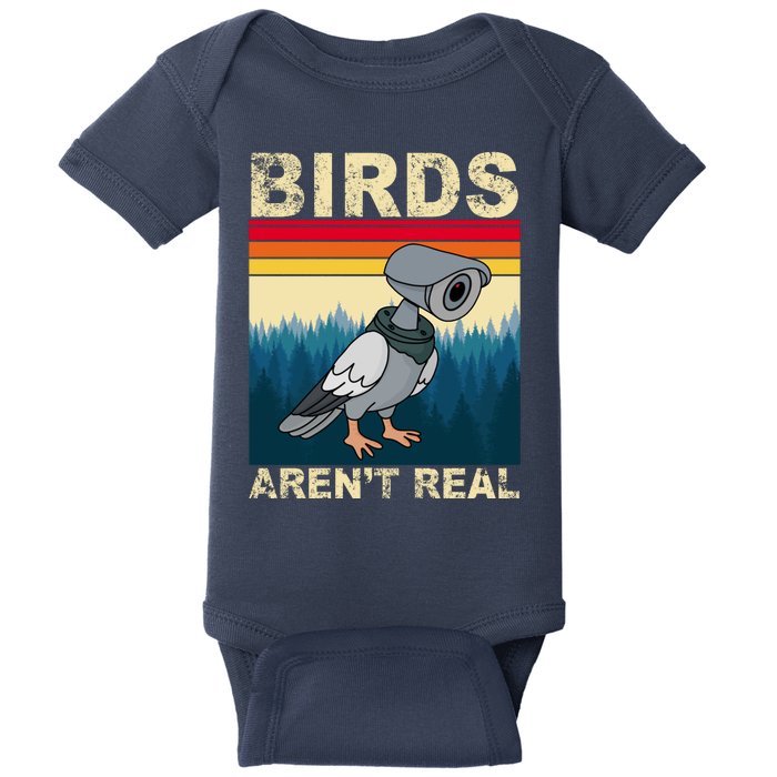 Birds Aren't Real Camera Sunset Baby Bodysuit