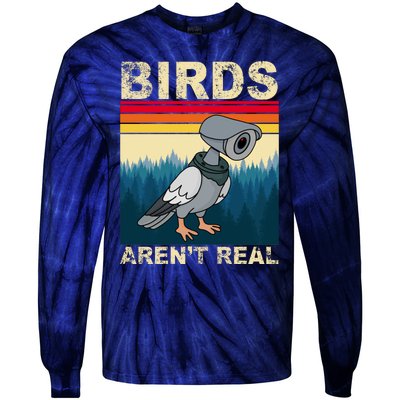 Birds Aren't Real Camera Sunset Tie-Dye Long Sleeve Shirt