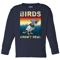 Birds Aren't Real Camera Sunset Toddler Long Sleeve Shirt