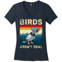 Birds Aren't Real Camera Sunset Women's V-Neck T-Shirt