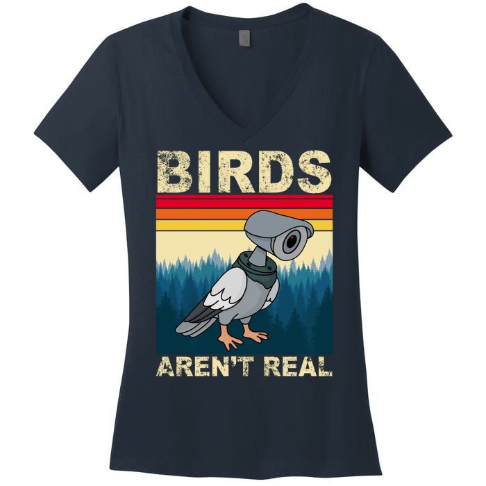 Birds Aren't Real Camera Sunset Women's V-Neck T-Shirt