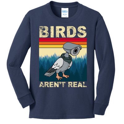 Birds Aren't Real Camera Sunset Kids Long Sleeve Shirt