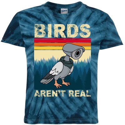 Birds Aren't Real Camera Sunset Kids Tie-Dye T-Shirt