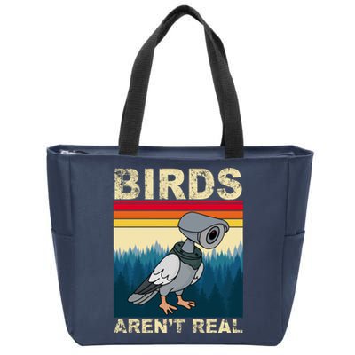 Birds Aren't Real Camera Sunset Zip Tote Bag