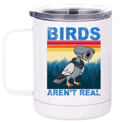 Birds Aren't Real Camera Sunset 12 oz Stainless Steel Tumbler Cup