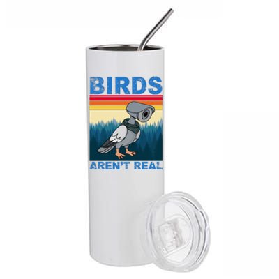 Birds Aren't Real Camera Sunset Stainless Steel Tumbler