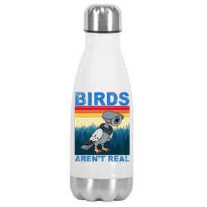 Birds Aren't Real Camera Sunset Stainless Steel Insulated Water Bottle