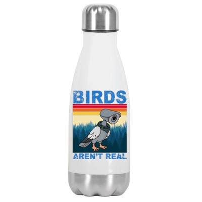 Birds Aren't Real Camera Sunset Stainless Steel Insulated Water Bottle