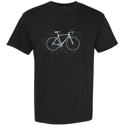 Bicycle Anatomy Road Bike Cycling Garment-Dyed Heavyweight T-Shirt