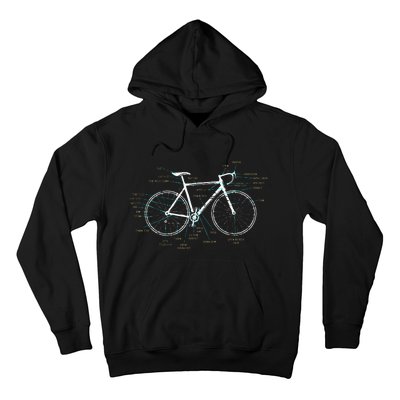 Bicycle Anatomy Road Bike Cycling Hoodie