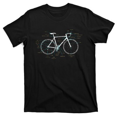 Bicycle Anatomy Road Bike Cycling T-Shirt