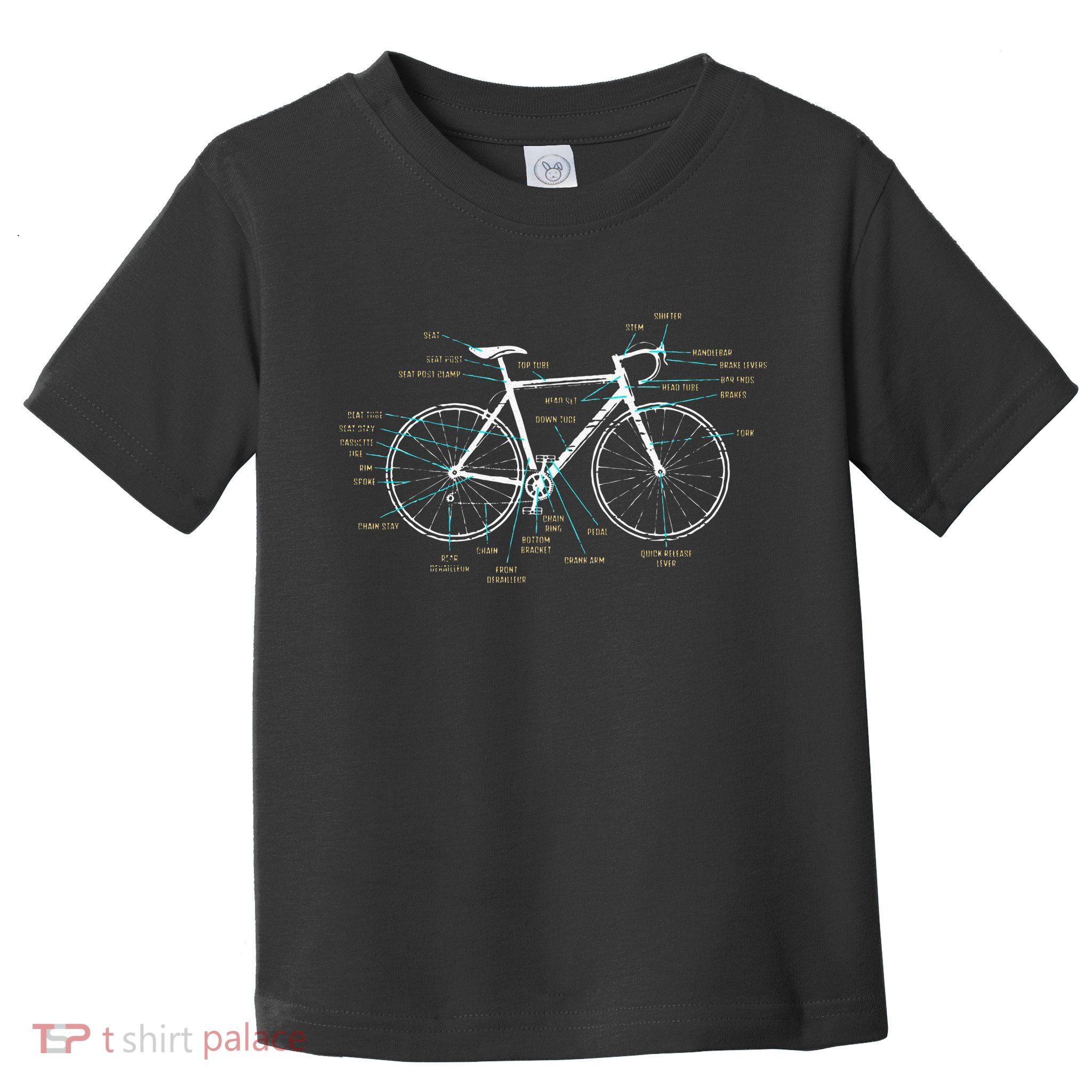 Bicycle Anatomy Road Bike Cycling Toddler T-Shirt