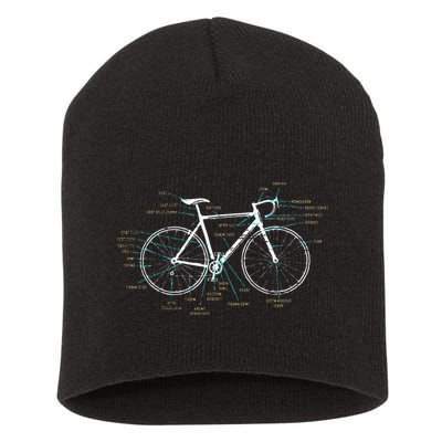 Bicycle Anatomy Road Bike Cycling Short Acrylic Beanie